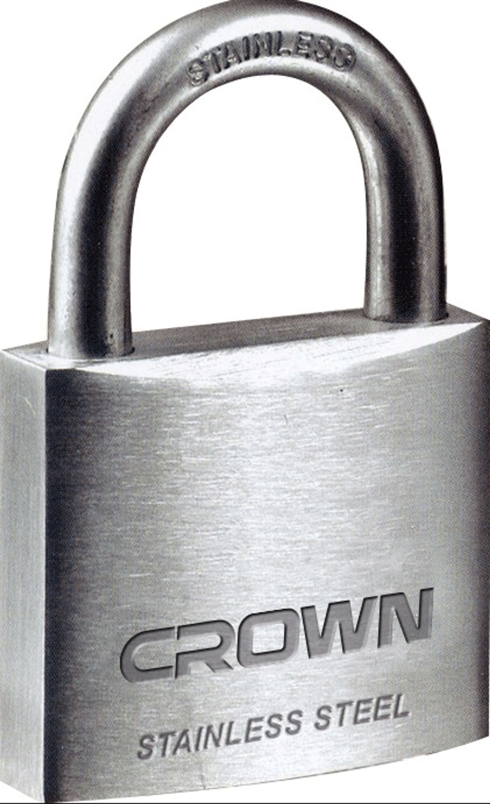 Замок навесной квадратный из нержавеющей стали CROWN CESL-SB70, 70 мм