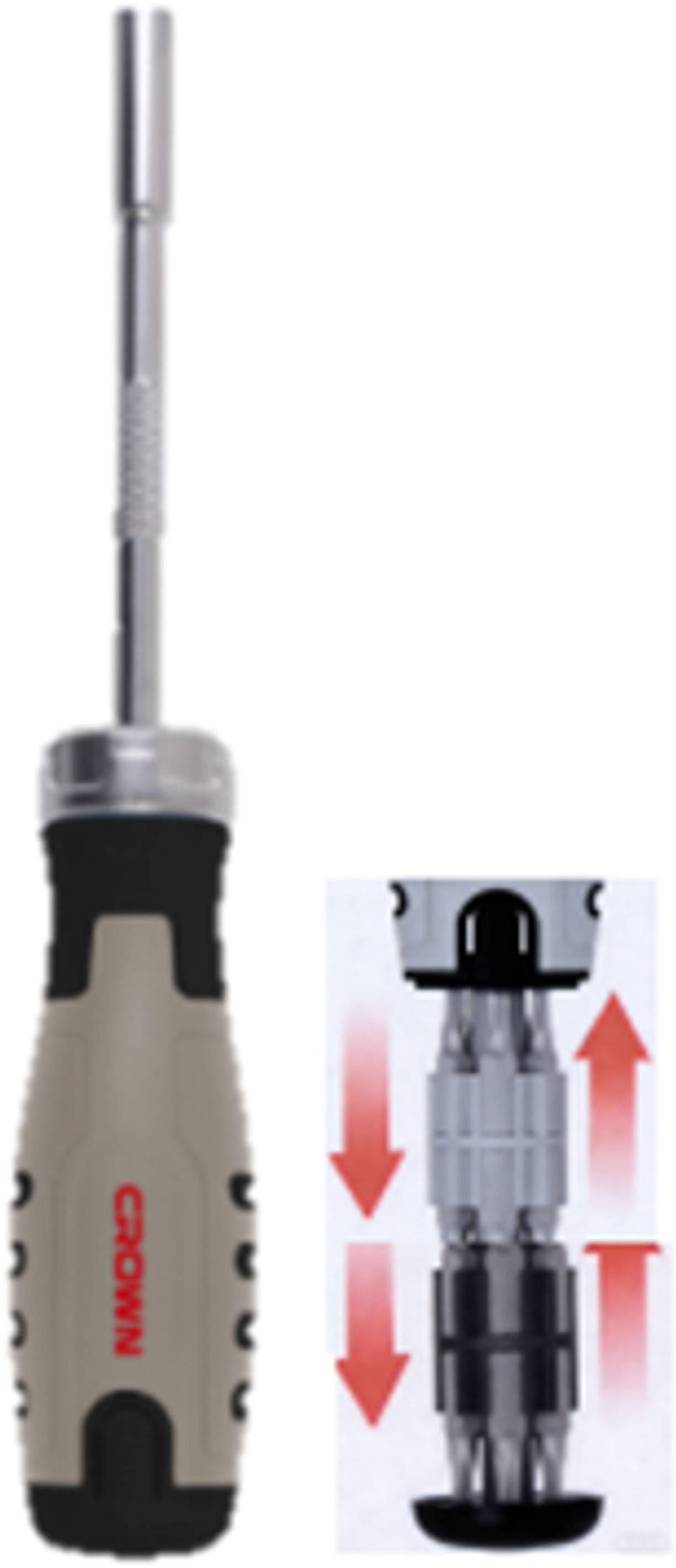 Ratchet screwdriver set CROWN CPHBH-DXA12, 12 pieces