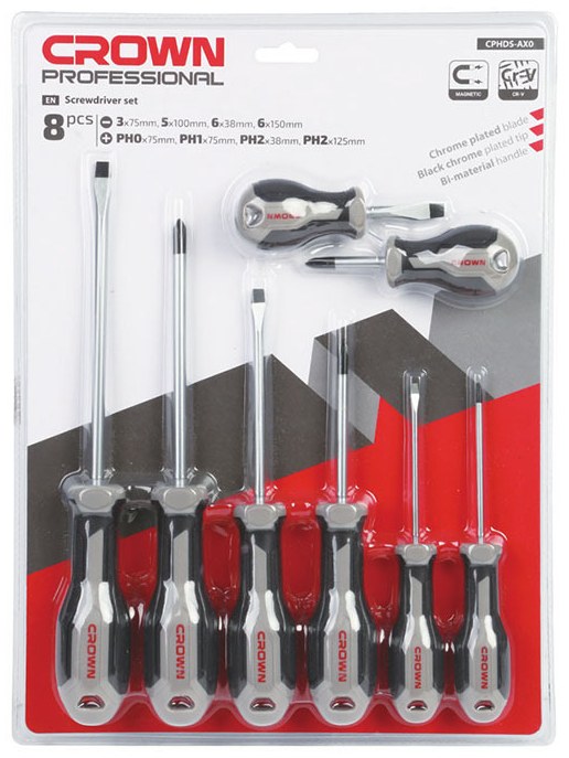 Cross-head screwdriver CROWN CPHDS-AX08, 38 mm