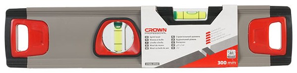 Уровень строительный магнитный CROWN CPHML-SPB03, 300 мм, точность 0,5 мм/м