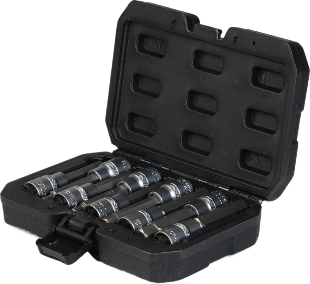 Набор бит-головок шестигранных 1/2" CROWN CPHSW-BHXA9, 9 шт.