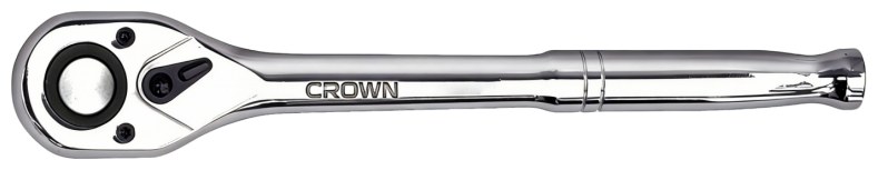 Ключ трещоточный с гладкой рукояткой CROWN CPHSW-RHI14, 1/4", 90T