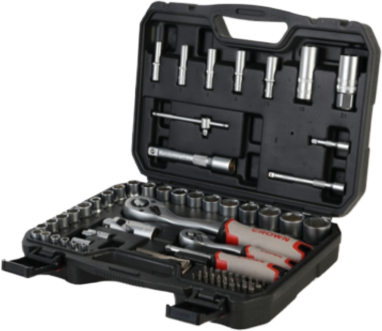 Набор торцевых головок CROWN CPHSW-XE82BA, 82 шт, 1/4"