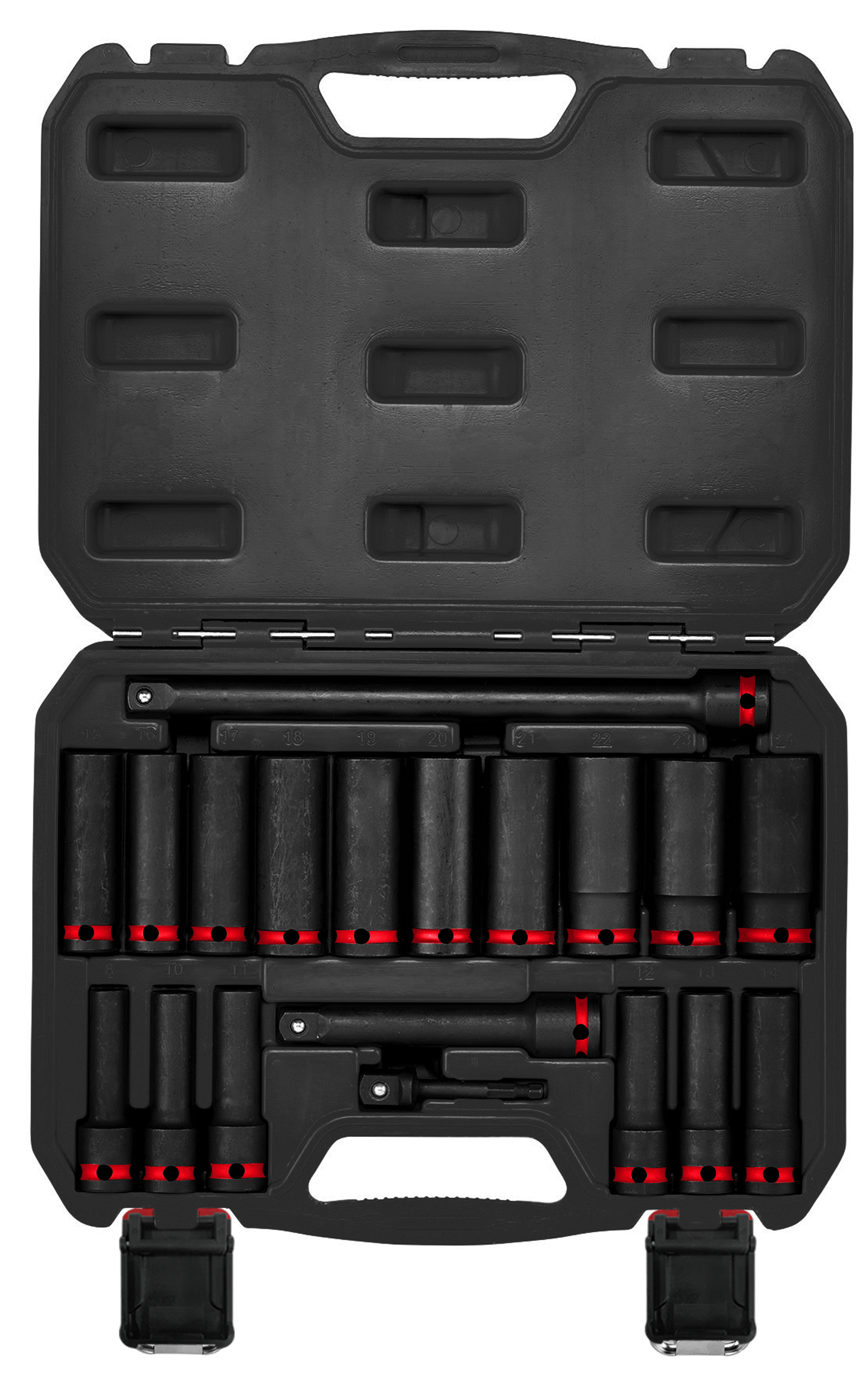Набор ударных удлинённых головок CROWN CPHSW-XN19A, 1/2", 19 шт