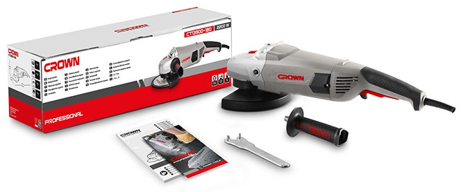 Angle grinder CROWN CT13500-180, 2200 W, 180 mm