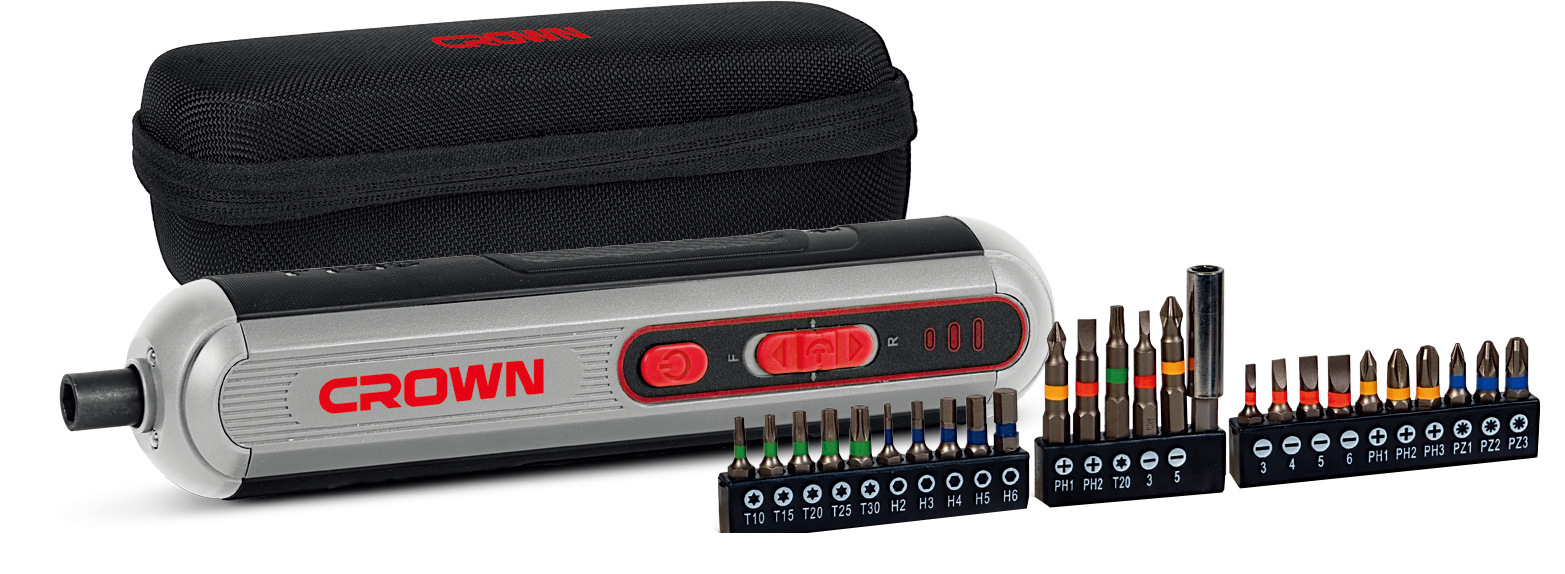 Акумуляторна викрутка CROWN CT22053-TB, 3.6 В, 5 Н·м