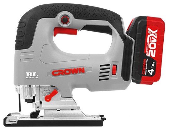 Акумуляторний електролобзик CROWN CT25003HX-4 BMC, 20 В, 4.0 А·год, 26 мм