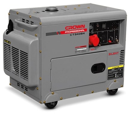 Дизельный генератор CROWN CT34084, 5 кВт, 5.5 кВт, 400 В