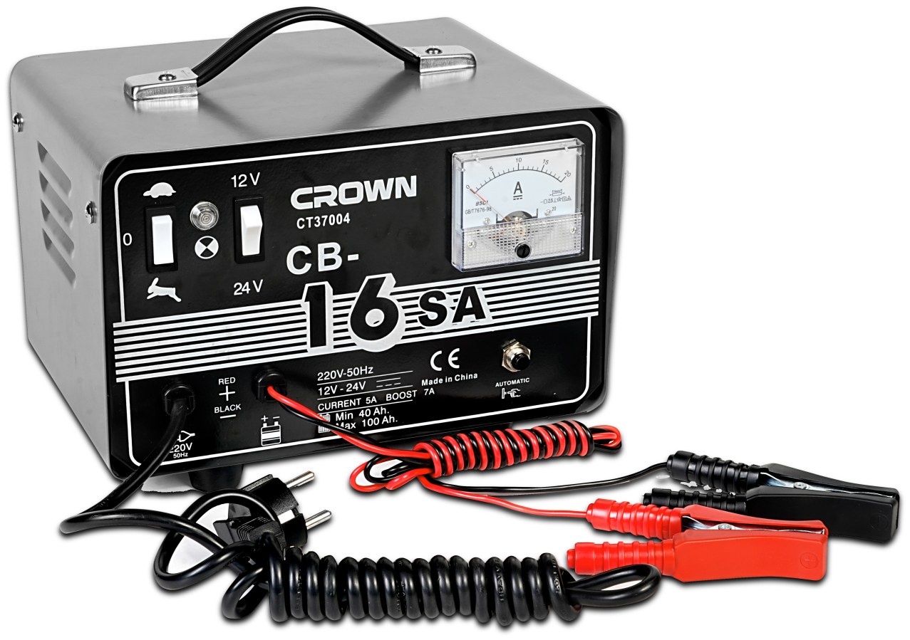 Зарядное устройство для аккумуляторов CROWN CT37004, 24 В