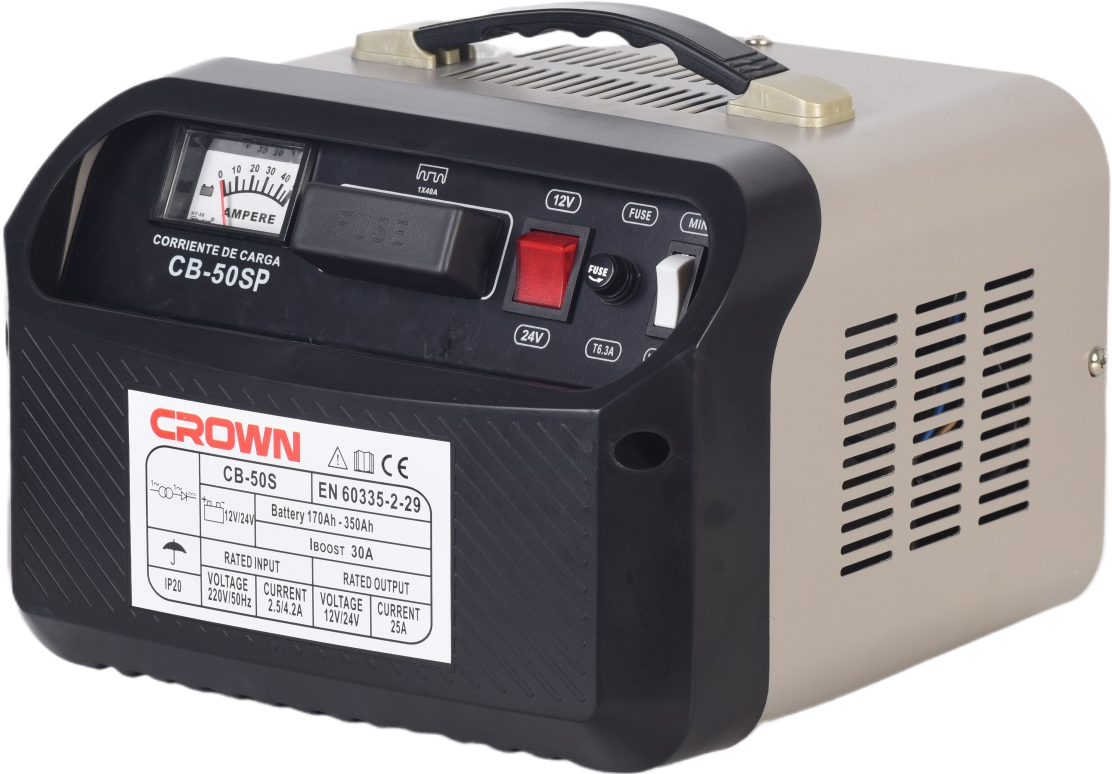 Зарядное устройство CROWN CT37047, 12/24 В, 25 А