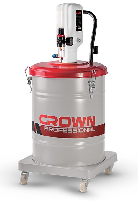 Пневматичний нагнітач мастила (солідолонагнітач) CROWN CT38099, 0.85 л/хв, бак 45 л