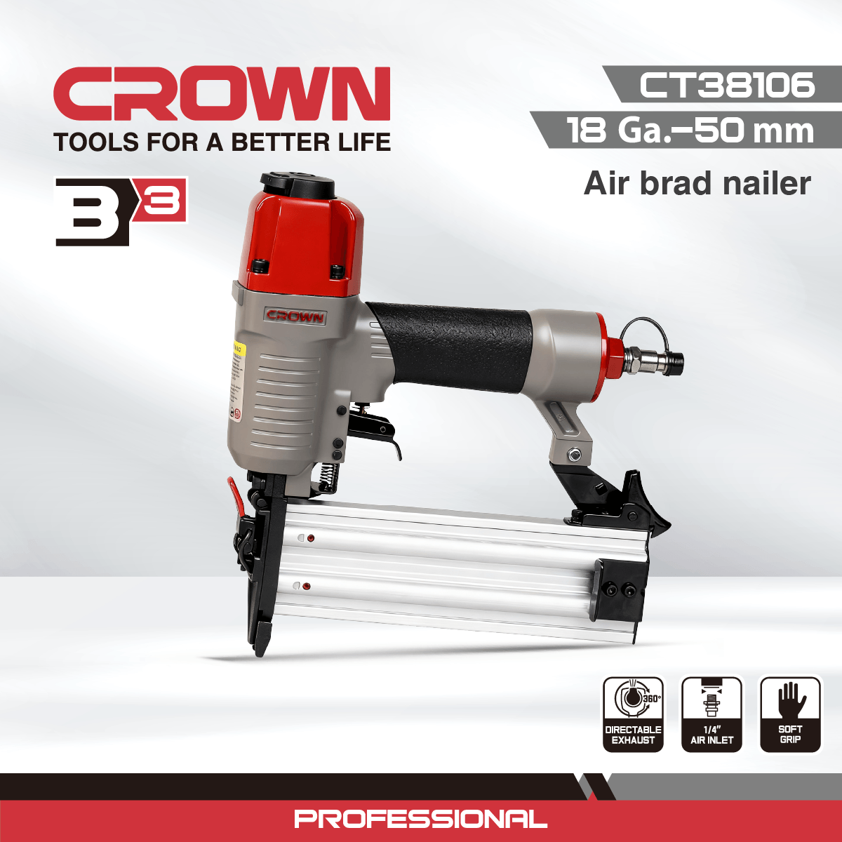 Пневматичний цвяхозабивач CROWN CT38107 BMC