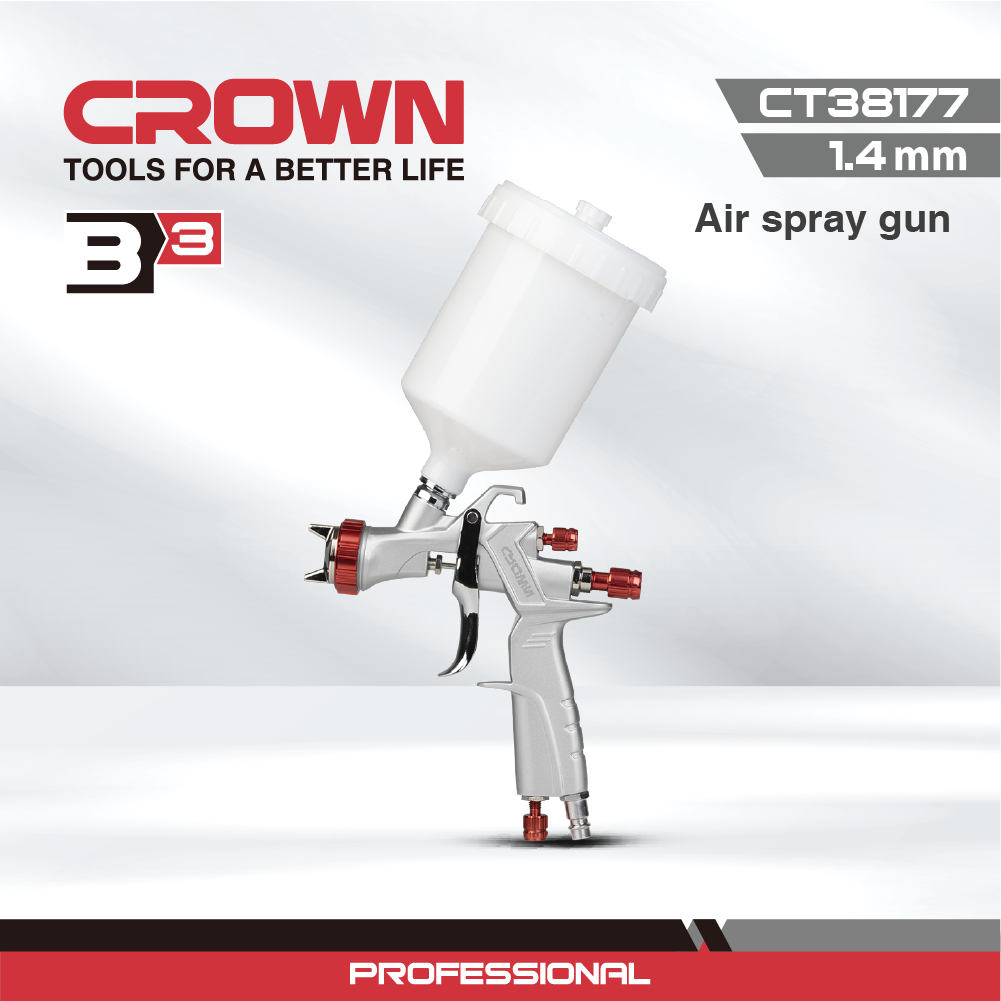 Фарбопульт (пневматичний) CROWN CT38177, 280 мм, 2.0-3.5 бар, 110.8 л/хв
