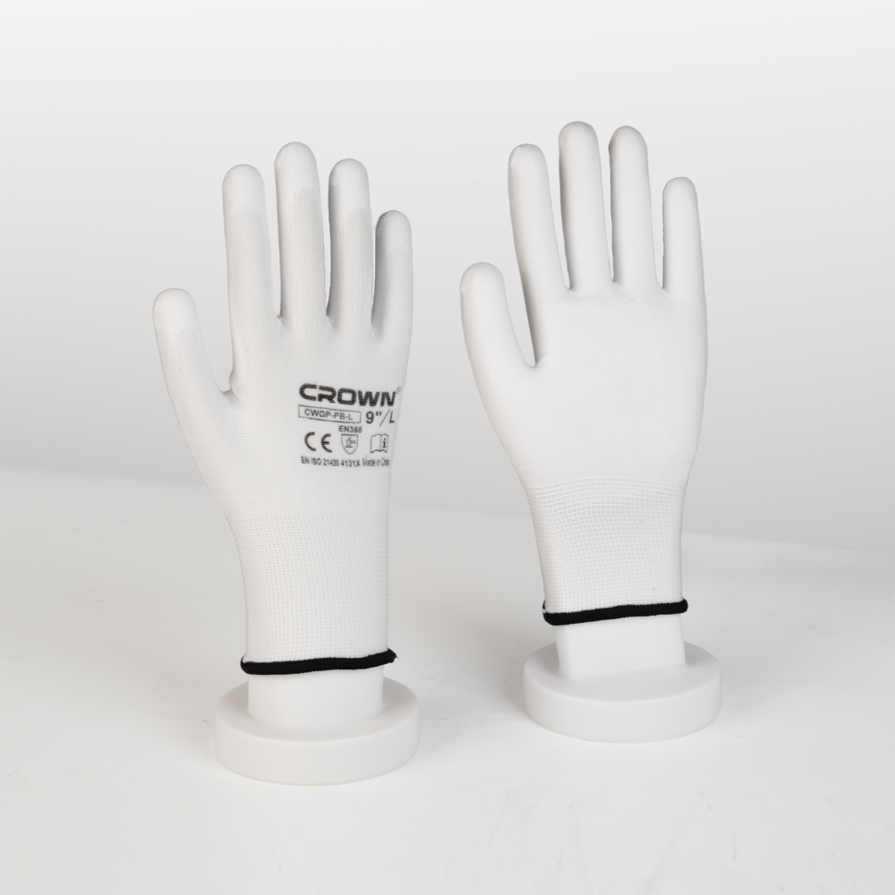 Рукавички з PU-покриттям CROWN CWGP-PB-L, 9"